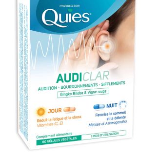 Complément alimentaire Audiclar – double formule jour et nuit pour le confort auditif et la protection de l’oreille