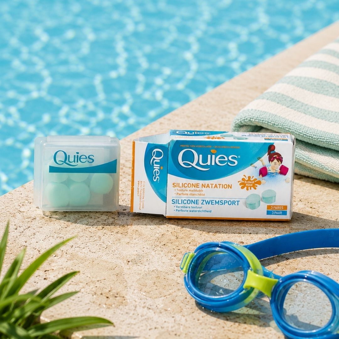 Boîte Quies Silicone Natation Enfant, bouchons d'oreilles pour la baignade